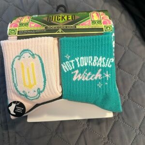 Kids Shortie Crew Socks - Pink and Teal